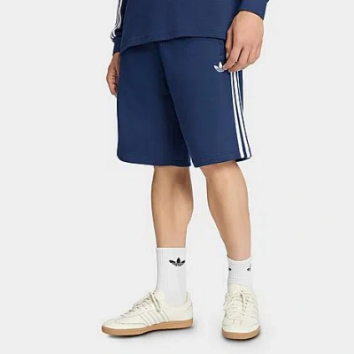 Adidas Originals Men's Originals 3-stripes French Terry Shorts In Blue