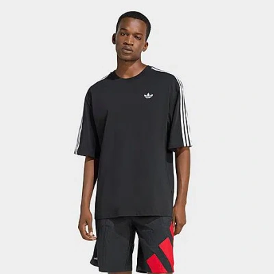 Adidas Originals Men's Originals Adicolor 3-stripes Oversized T-shirt In Black