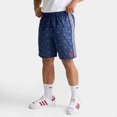 Adidas Originals Men's Originals Allover Graphic Print Woven Shorts In Blue