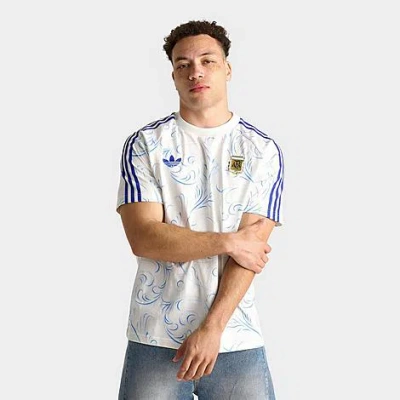 Adidas Originals Men's Originals Argentina Soccer Allover Print T-shirt In White