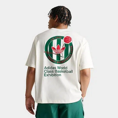 Adidas Originals Men's Originals Basketball Crest T-shirt In White