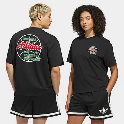 Adidas Originals Men's Originals Basketball Tournament T-shirt In Black