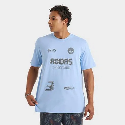 Adidas Originals Men's Originals Cyber Print T-shirt In Blue