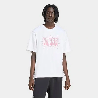Adidas Originals Men's Originals Distressed Oversized T-shirt In White