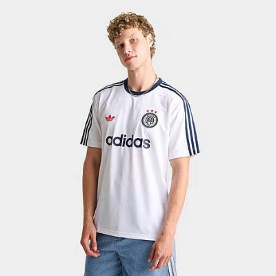 Adidas Originals Men's Originals Jacquard Print Lifestyle Soccer Jersey In White