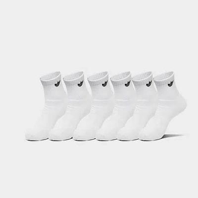 Adidas Originals Men's Originals Trefoil 2.0 Quarter Socks (6-pack) In White