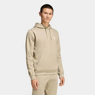 Adidas Originals Trefoil Essentials Lifestyle Hoodie In Stone Khaki