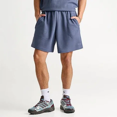 Adidas Originals Men's Originals Trefoil Essentials Waffle Shorts In Blue