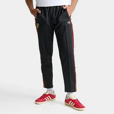 Adidas Originals X Jamaica X Bob Marley Originals Stripe Logo Track Pants In Black