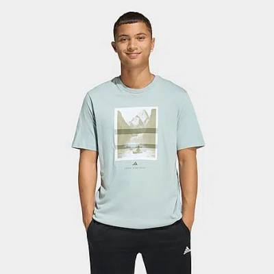 Adidas Originals Men's Outdoor Kayaking Graphic T-shirt In Green