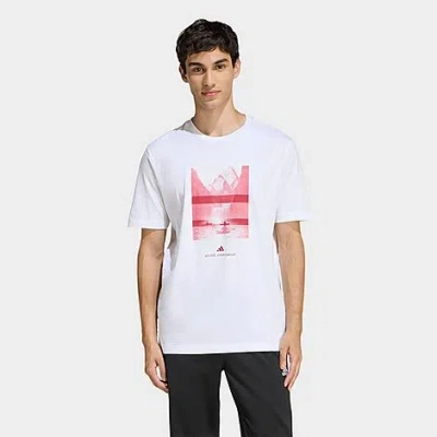 Adidas Originals Men's Outdoor Kayaking Graphic T-shirt In White