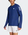 Adidas Originals Mens Adidas Own The Run Aeroready Running L/s T-shirt In Dark Blue