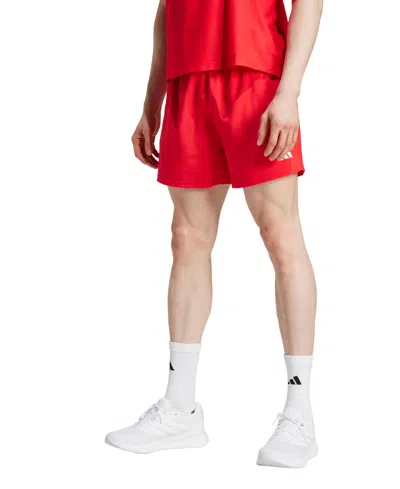 Adidas Originals Men's Own The Run Moisture-wicking Drawstring 7" Shorts In Red