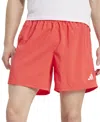 Adidas Originals Men's Own The Run Moisture-wicking Drawstring 7" Shorts In Pink