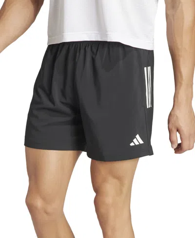 Adidas Originals Men's Own The Run Moisture-wicking Drawstring 7" Shorts In Black