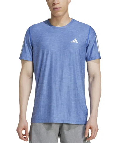Adidas Originals Men's Own The Run Moisture-wicking T-shirt In Blue