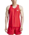 Adidas Originals Men's Own The Run Moisture-wicking Tank Top In Red