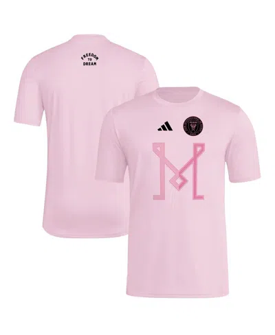 Adidas Originals Men's Pink Inter Miami Cf 2025 Jersey Hook Aeroready T-shirt