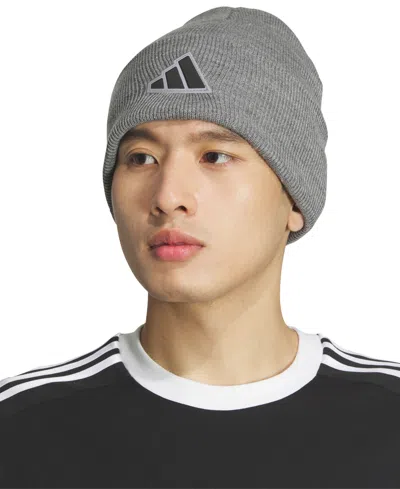 Adidas Originals Men's Postseason Logo Beanie In Grey