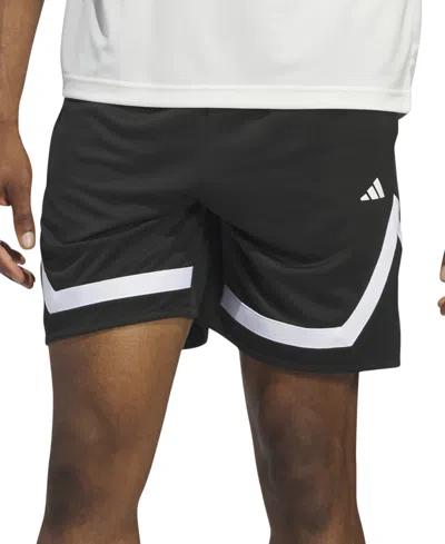 Adidas Originals Men's Pro Block Basketball Aeroready Shorts In Black,wht