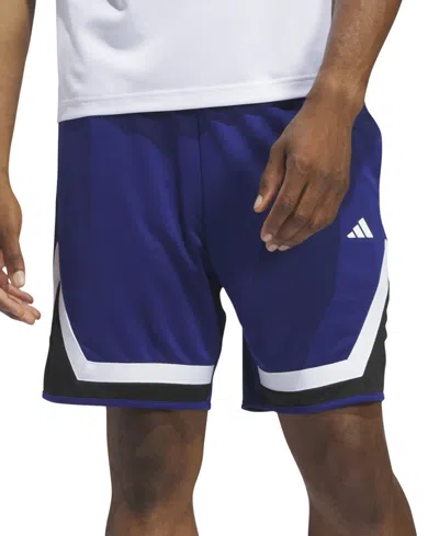 Adidas Originals Men's Pro Block Basketball Aeroready Shorts In Lucid Blue,blk