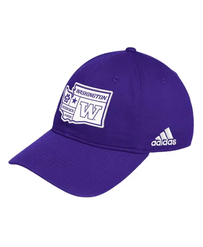 Adidas Originals Men's Washington Huskies State Slouch Adjustable Hat In Purple