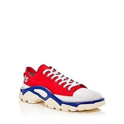 Pre-owned Adidas Originals Men's Raf Simons Detroit Runner Canvas Lifestyle Sneakers Us 7 In Red