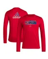 Adidas Originals Men's Red Fc Dallas Local Pop Aeroready Long Sleeve T-shirt In Green