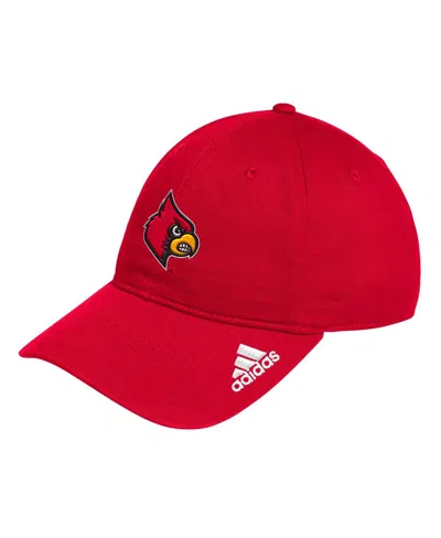 Adidas Originals Men's Red Louisville Cardinals Locker Room Logo Slouch Adjustable Hat