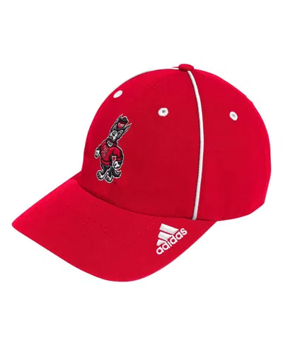 Adidas Originals Men's Red Nc State Wolfpack Locker Room Athlete Pack Slouch Adjustable Hat