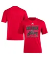Adidas Originals Men's Red Nc State Wolfpack Locker Swish Tri-blend T-shirt In Red