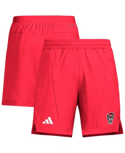 Adidas Originals Men's Red Nc State Wolfpack Program Woven Training Shorts