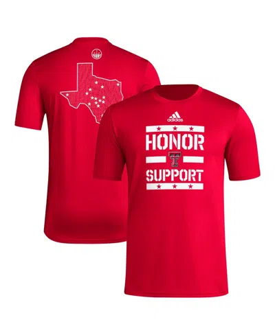 Adidas Originals Adidas Red Texas Tech Red Raiders Honor & Support T-shirt