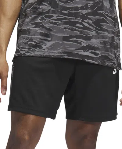 Adidas Originals Men's Regular-fit Camouflage 7" Training Shorts In Black