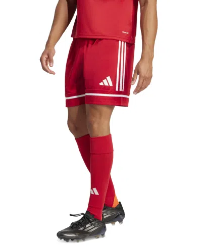 Adidas Originals Men's Regular-fit Squad 25 Logo Shorts In Neutral