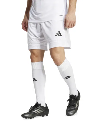 Adidas Originals Men's Regular-fit Squad 25 Logo Shorts In White