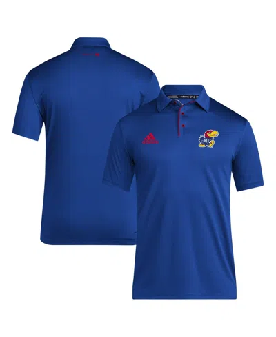 Adidas Originals Men's Royal Kansas Jayhawks 2024 Coaches Aeroready Polo