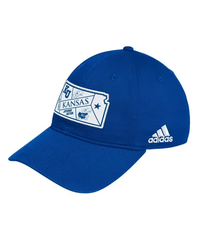 Adidas Originals Men's Royal Kansas Jayhawks State Slouch Adjustable Hat