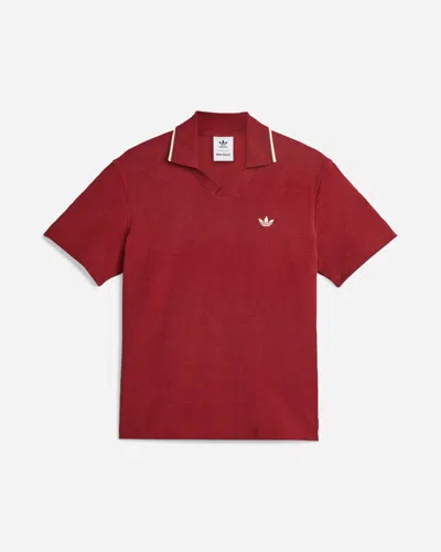 Adidas Originals Men S Wales Bonner Terry Polo Collegiate Burgundy