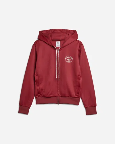 Adidas Originals Adidas By Wales Bonner Bordeaux Hooded Sweatshirt In Cotton Blend In Red