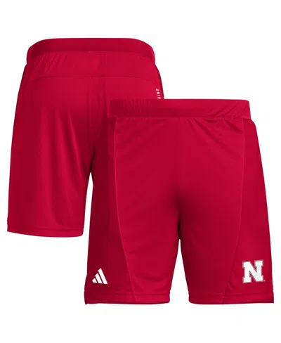 Adidas Originals Men's Scarlet Nebraska Huskers Designed For Training 7" Aeroready Shorts In Red