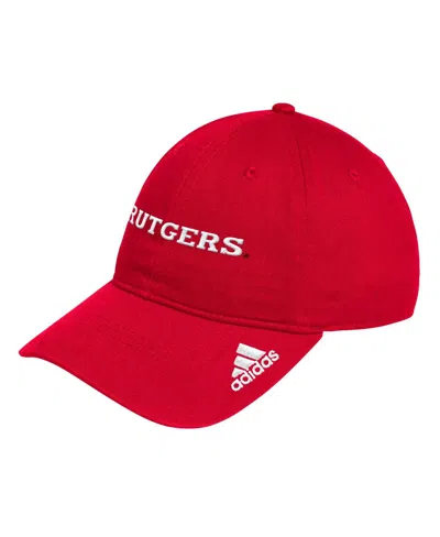 Adidas Originals Men's Scarlet Rutgers Scarlet Knights Locker Room Wordmark Slouch Adjustable Hat