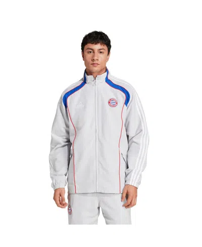 Adidas Originals Men's Silver Bayern Munich Urban Purist Aeroready Full-zip Track Jacket In White