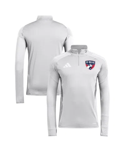 Adidas Originals Men's Silver Fc Dallas 2025 Quarter-zip Long Sleeve Training Sweatshirt