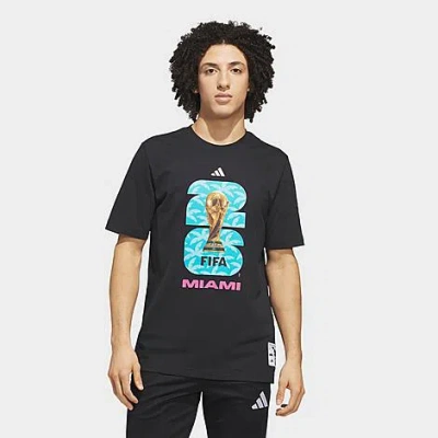 Adidas Originals Men's Soccer Fifa World Cup 26 Host City Miami Graphic T-shirt In Black