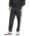Adidas Originals Men's Stanford Essential Three-stripes Open Hem Track Pants In Black
