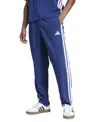 Adidas Originals Men's Stanford Essential Three-stripes Open Hem Track Pants In Blue