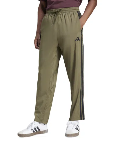 Adidas Originals Men's Stanford Essential Three-stripes Open Hem Track Pants In Gold