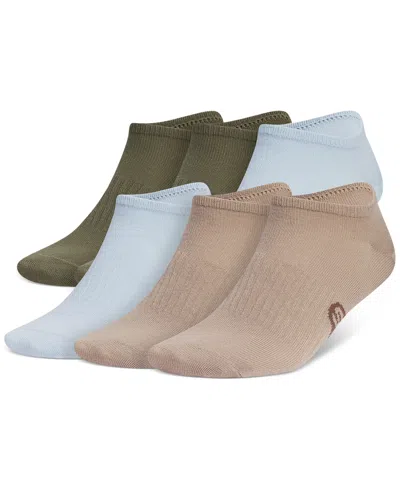 Adidas Originals Adidas 6-pack Superlite Classic Sport Ankle Socks In Dark Green,beige Assorted