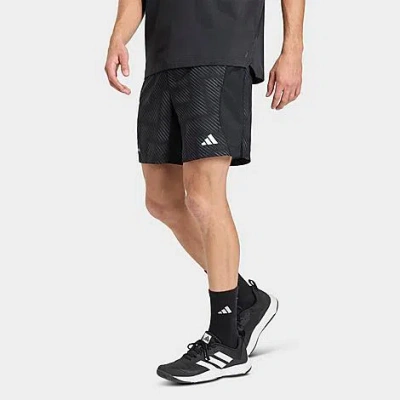 Adidas Originals Men's Tech Intensity Allover Print Training Shorts In Black